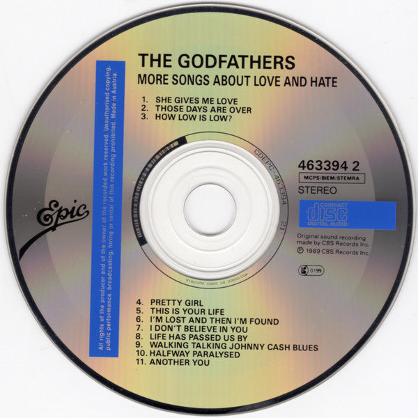 The Godfathers : More Songs About Love & Hate (CD, Album)