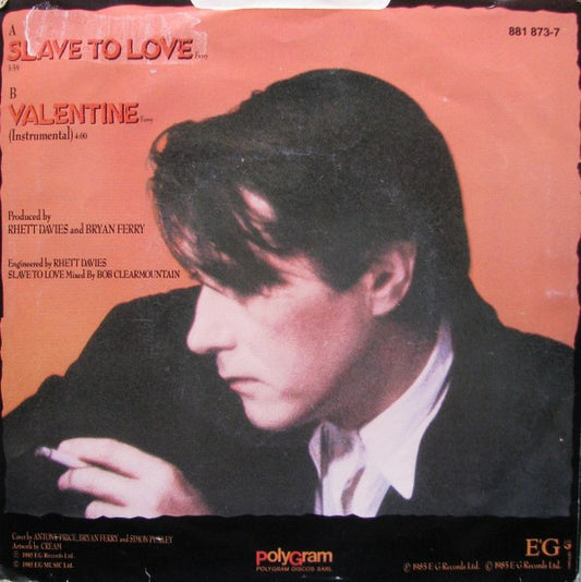Bryan Ferry : Slave To Love (7", Single)