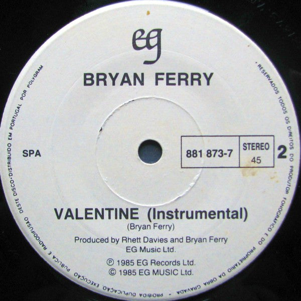 Bryan Ferry : Slave To Love (7", Single)