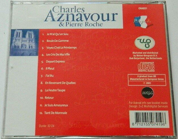 Roche Et Aznavour : Charles Aznavour & Pierre Roche (CD, Album, RE)