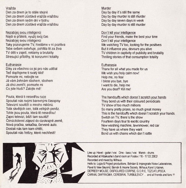 Hibakusha / Depresy Mouse : Hibakusha / ...Do Očí Mi Říkáš Jen Pěkná, Sladká Slova (7", EP, Num)