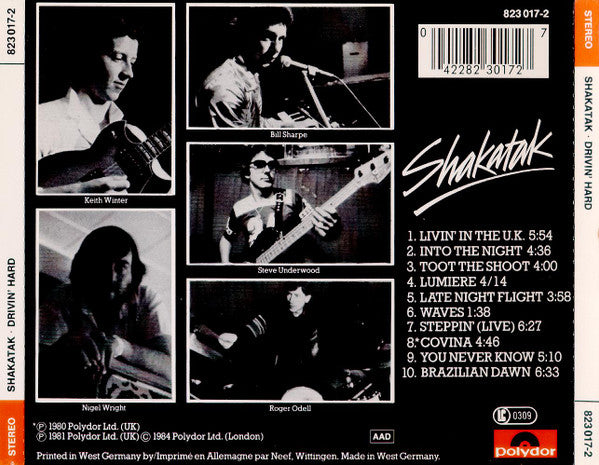 Shakatak : Drivin' Hard (CD, Album, RE)