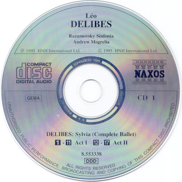 Léo Delibes, Camille Saint-Saëns, Razumovsky Sinfonia, Andrew Mogrelia : Sylvia (Complete Ballet) (2xCD, Album)