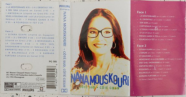 Nana Mouskouri : Côté Sud, Côté Cœur (Cass, Album)