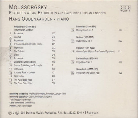 Modest Mussorgsky, Hans Oudenaarden : Pictures At An Exhibition And Favorite Russian Encores (CD)