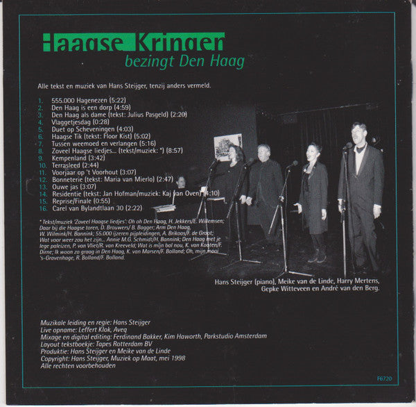 Haagse Kringen : Bezingt Den Haag (CD, Album)