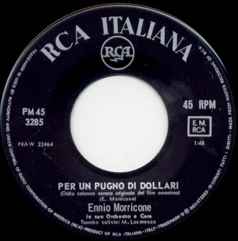 Ennio Morricone : Per Un Pugno Di Dollari (7", Mono)