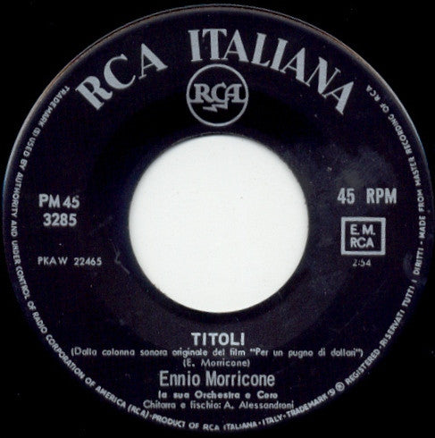 Ennio Morricone : Per Un Pugno Di Dollari (7", Mono)