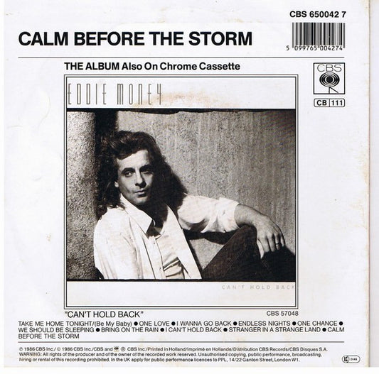 Eddie Money : Take Me Home Tonight (7", Single)