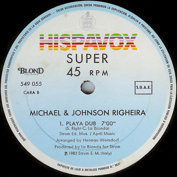 Righeira : Vamos A La Playa / Playa Dub (12", Maxi)