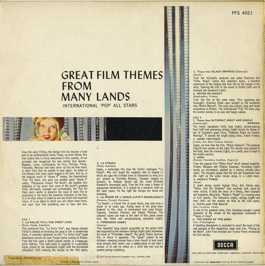 International "Pop" All Stars : Great Film Themes From Many Lands (LP, Album)