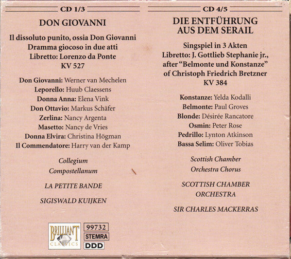 Wolfgang Amadeus Mozart : Operas: Don Giovanni / Die Entführung Aus Dem Serail (3xCD, Album + 2xCD, Album + Box)