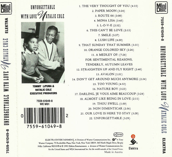 Natalie Cole : Unforgettable With Love (MD, Album)