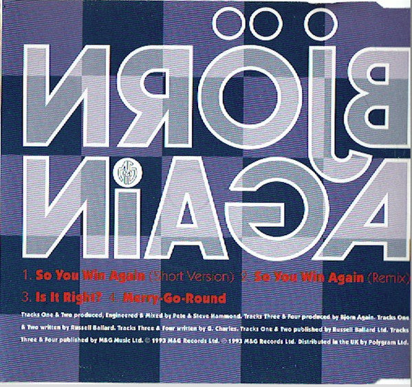Bjorn Again : So You Win Again (CD, Single)