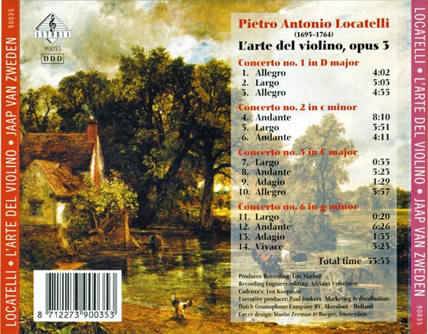Pietro Antonio Locatelli • Jaap van Zweden, Combattimento Consort Amsterdam : L'Arte Del Violino (CD, Album)