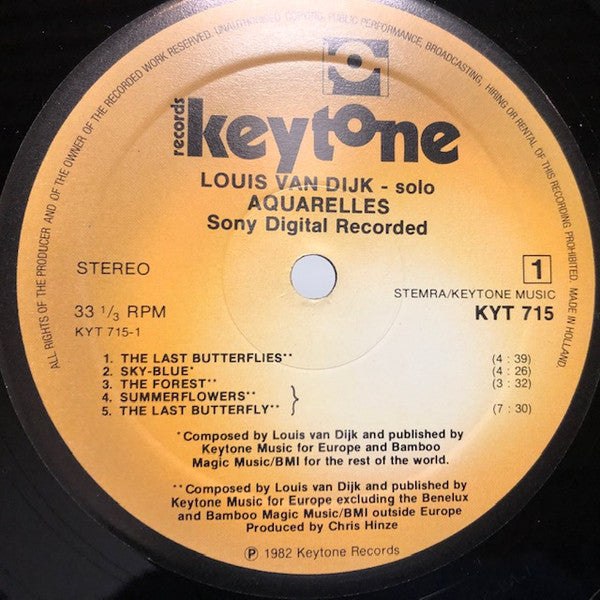 Louis van Dijk : Aquarelles (LP, Album)