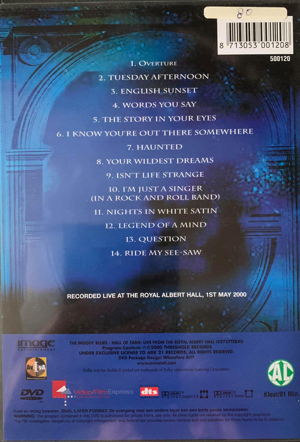 The Moody Blues : Hall Of Fame (Live From The Royal Albert Hall) (DVD-V, PAL, DTS)
