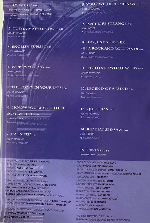 The Moody Blues : Hall Of Fame (Live From The Royal Albert Hall) (DVD-V, PAL, DTS)