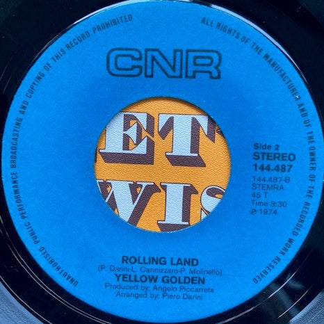 Yellow Golden : Let's Twist Again (7", Single)