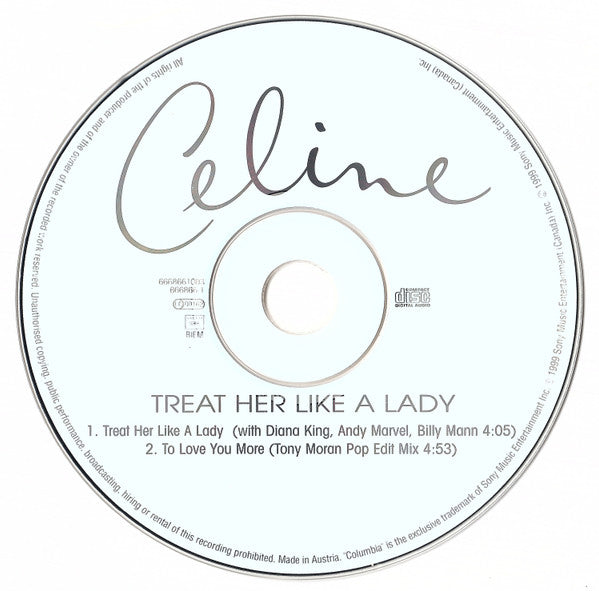 Céline Dion : Treat Her Like A Lady (CD, Single)
