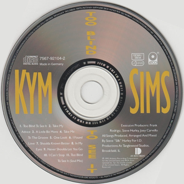 Kym Sims : Too Blind To See It (CD, Album)