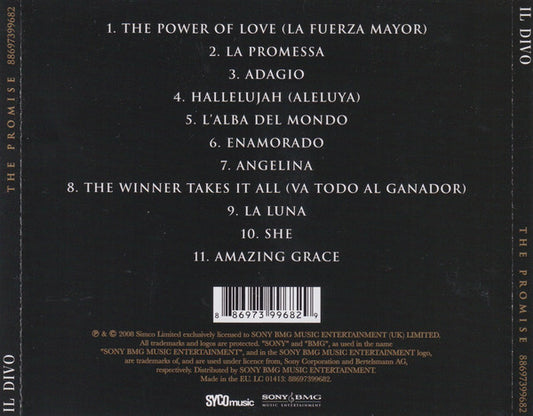 Il Divo : The Promise (CD, Album)
