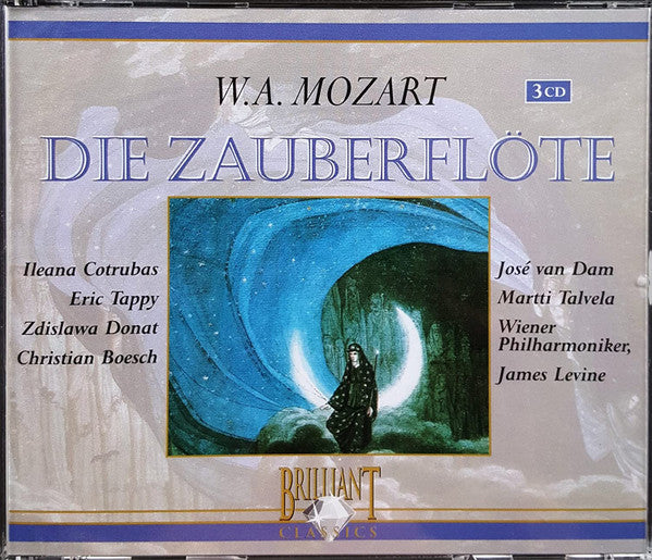 Wolfgang Amadeus Mozart - Ileana Cotrubas, Eric Tappy, Zdzisława Donat, Christian Boesch, José van Dam, Martti Talvela, Wiener Philharmoniker, James Levine (2) : Die Zauberflöte (3xCD, Album, RE)