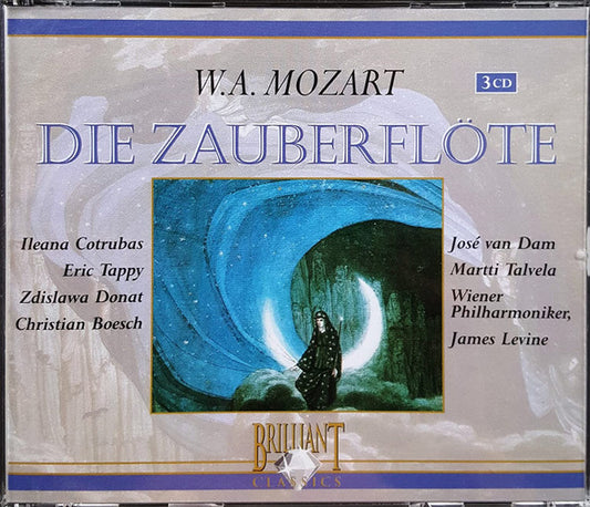 Wolfgang Amadeus Mozart - Ileana Cotrubas, Eric Tappy, Zdzisława Donat, Christian Boesch, José van Dam, Martti Talvela, Wiener Philharmoniker, James Levine (2) : Die Zauberflöte (3xCD, Album, RE)