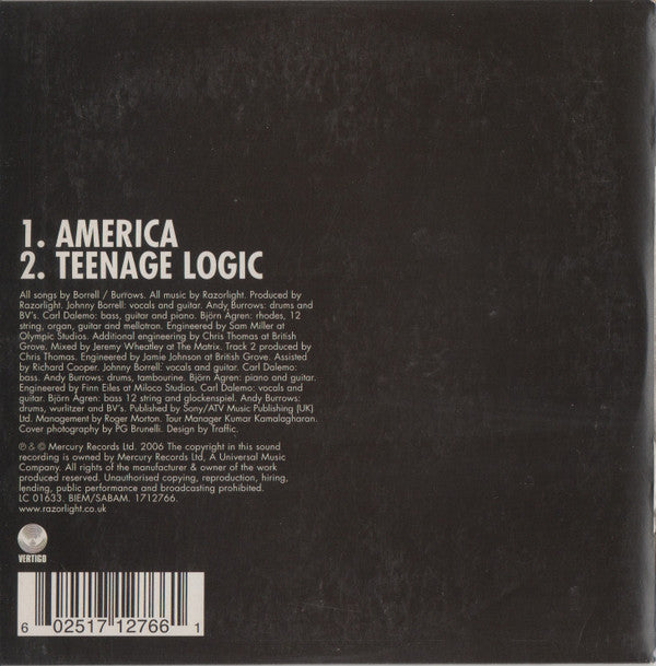 Razorlight : America (CD, Single, Car)