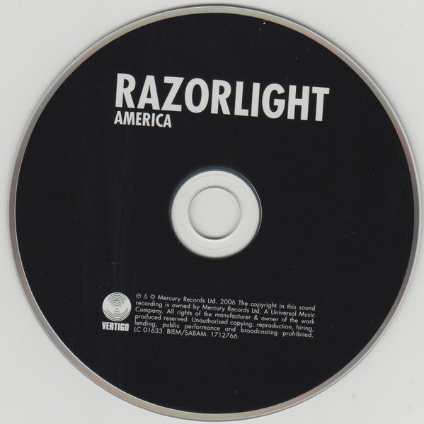 Razorlight : America (CD, Single, Car)