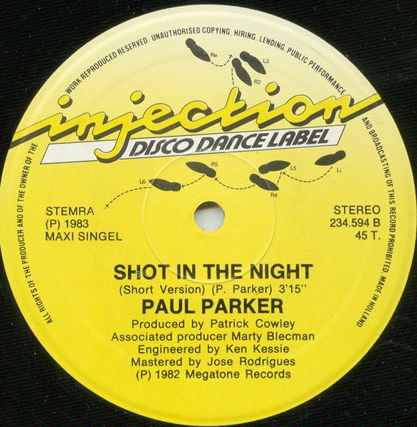 Paul Parker : Shot In The Night (12", Maxi)