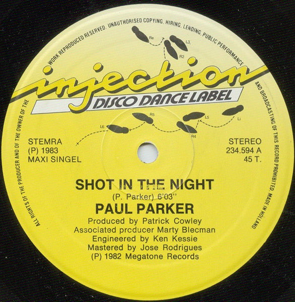 Paul Parker : Shot In The Night (12", Maxi)