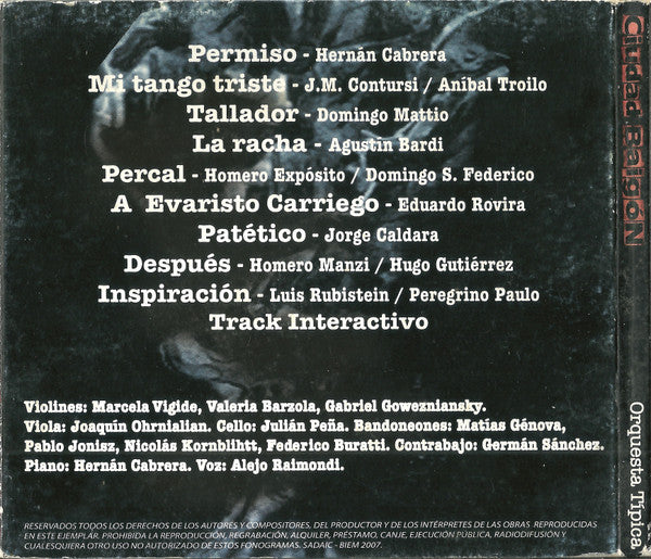 Ciudad Baigón : Orquesta Típica (CD, Album, Enh)