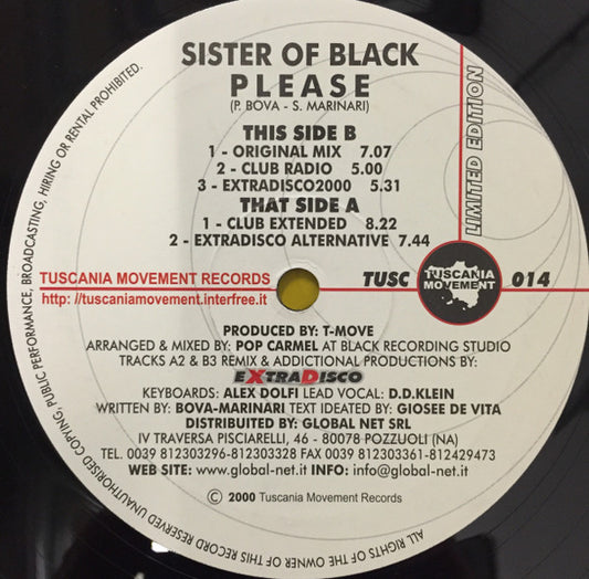Sister Of Black : Please (12")