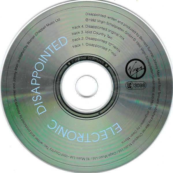 Electronic : Disappointed (CD, Single)