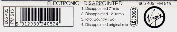 Electronic : Disappointed (CD, Single)