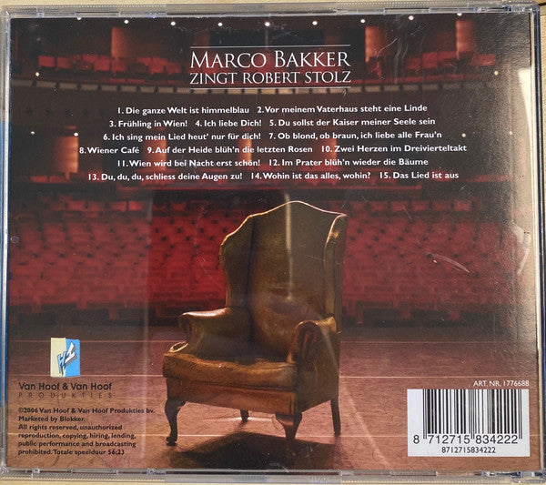 Marco Bakker : Marco Bakker Zingt Robert Stolz (CD)