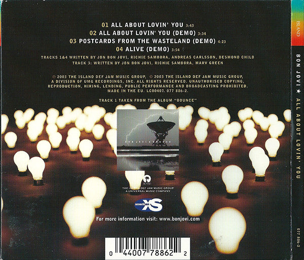 Bon Jovi : All About Lovin' You (CD, Maxi, Enh)