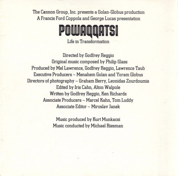 Philip Glass : Powaqqatsi (CD, Album)