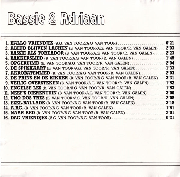 Bassie & Adriaan : Bassie & Adriaan (CD, RE, Red)
