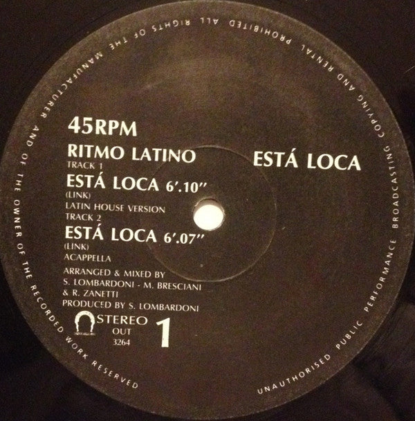 Ritmo Latino : Está Loca (12")