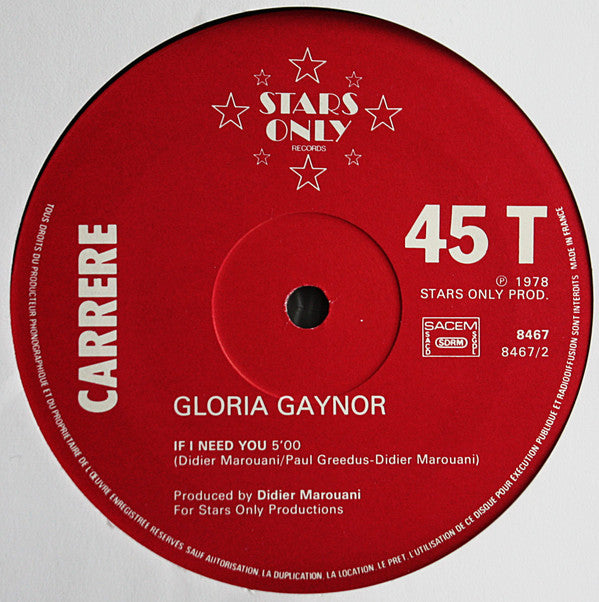 Gloria Gaynor : My Love Is Music (12", Maxi)