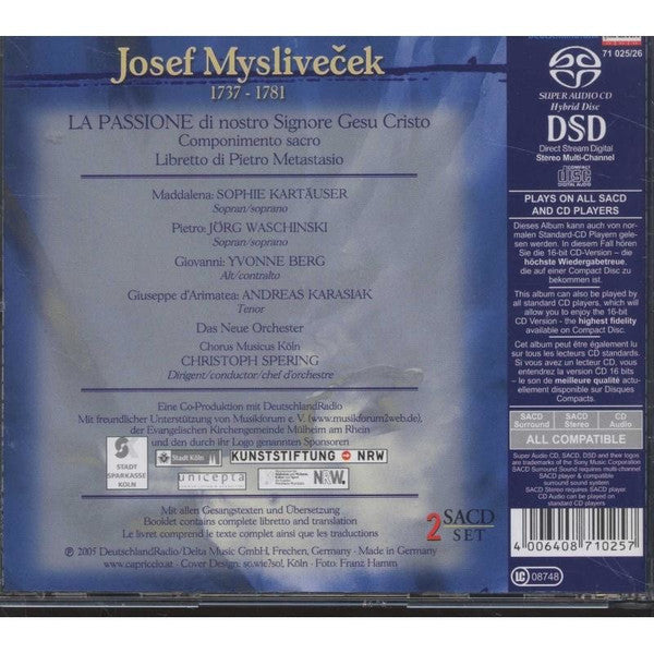 Josef Mysliveček - Das Neue Orchester, Chorus Musicus Köln, Christoph Spering : La Passione Di Nostro Signore Gesu Cristo (2xSACD, Hybrid, Multichannel, Album + Box, Sli)