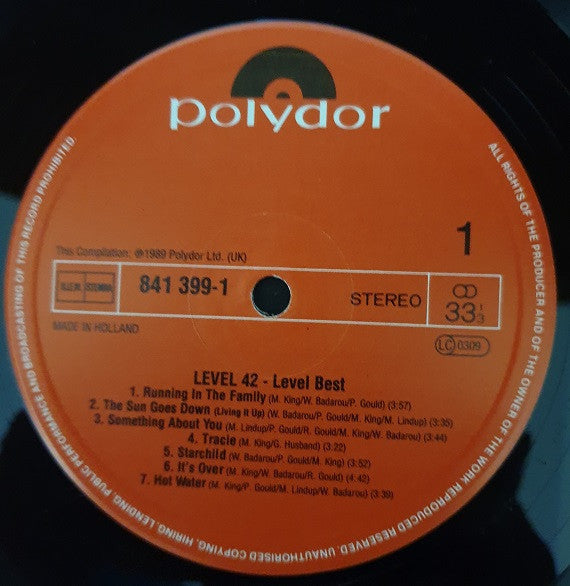 Level 42 : Level Best (LP, Comp, Mat)