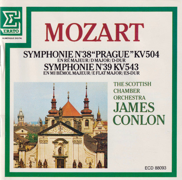 Wolfgang Amadeus Mozart, Scottish Chamber Orchestra, James Conlon : Symphonie N˚ 38 "Prague" KV504 / Symphonie N˚ 39 KV543 (CD, Album)