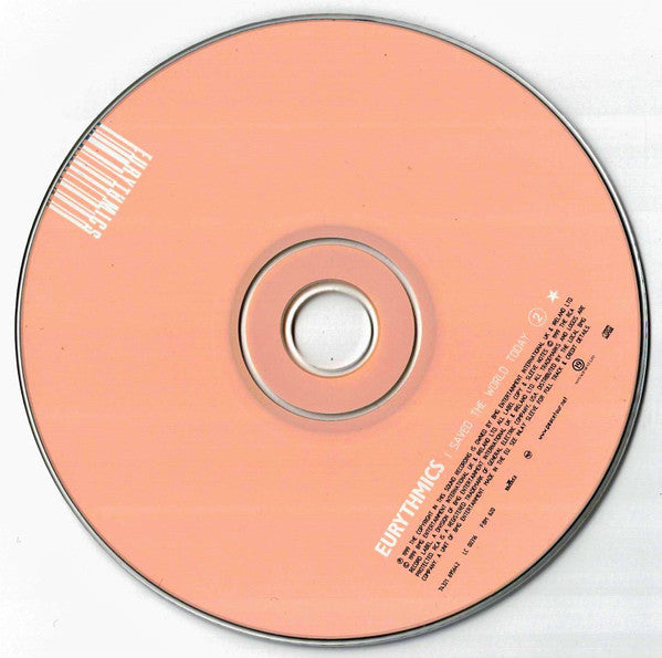 Eurythmics : I Saved The World Today (CD, Single, CD2)