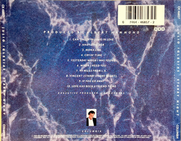 Julio Iglesias : Starry Night (CD, Album)