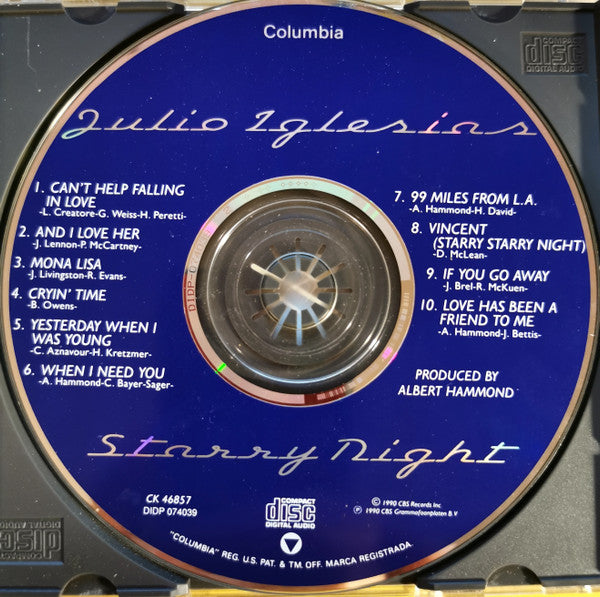Julio Iglesias : Starry Night (CD, Album)