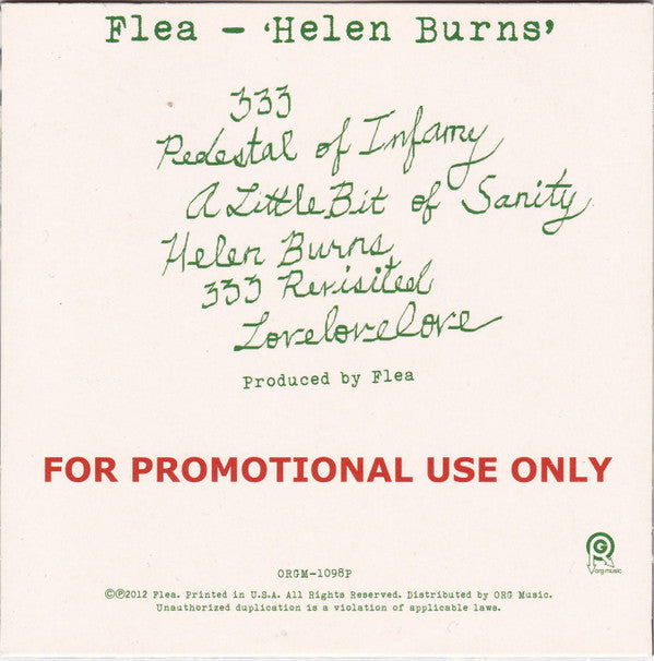 Flea : Helen Burns (CD, EP, Promo)