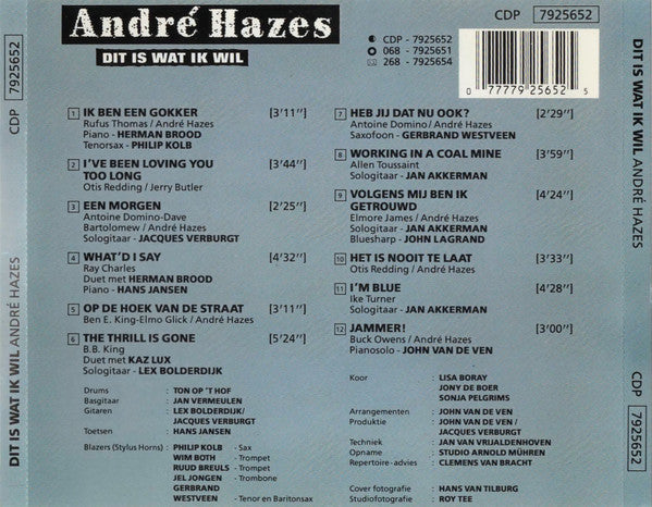 André Hazes : Dit Is Wat Ik Wil (CD, Album)